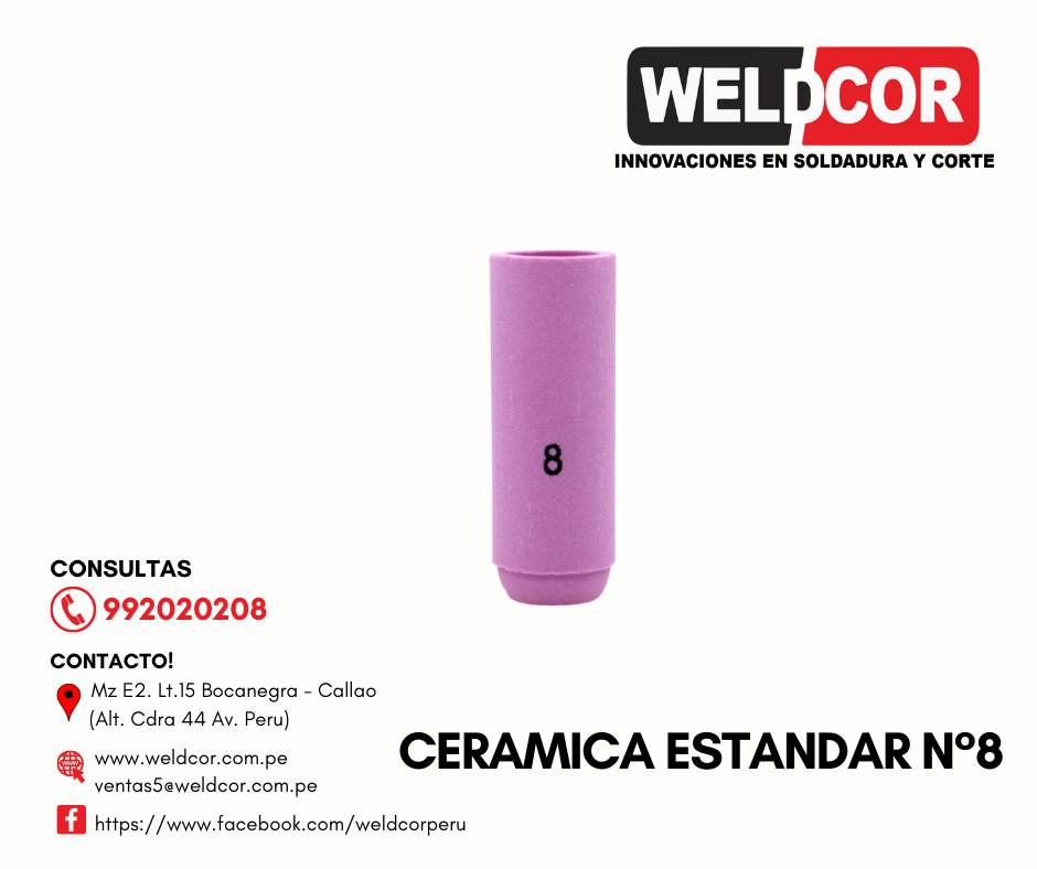 10N46 CERAMICA ESTANDAR N°8 – Weldcor