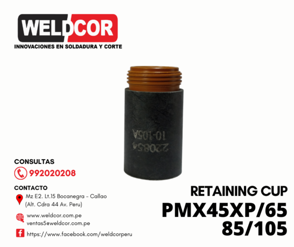 thumbnail image 2 of 220857 Ohmic Retaining Cover Plasma Cutter Swirl Ring Consumables Cutting 2 of 14